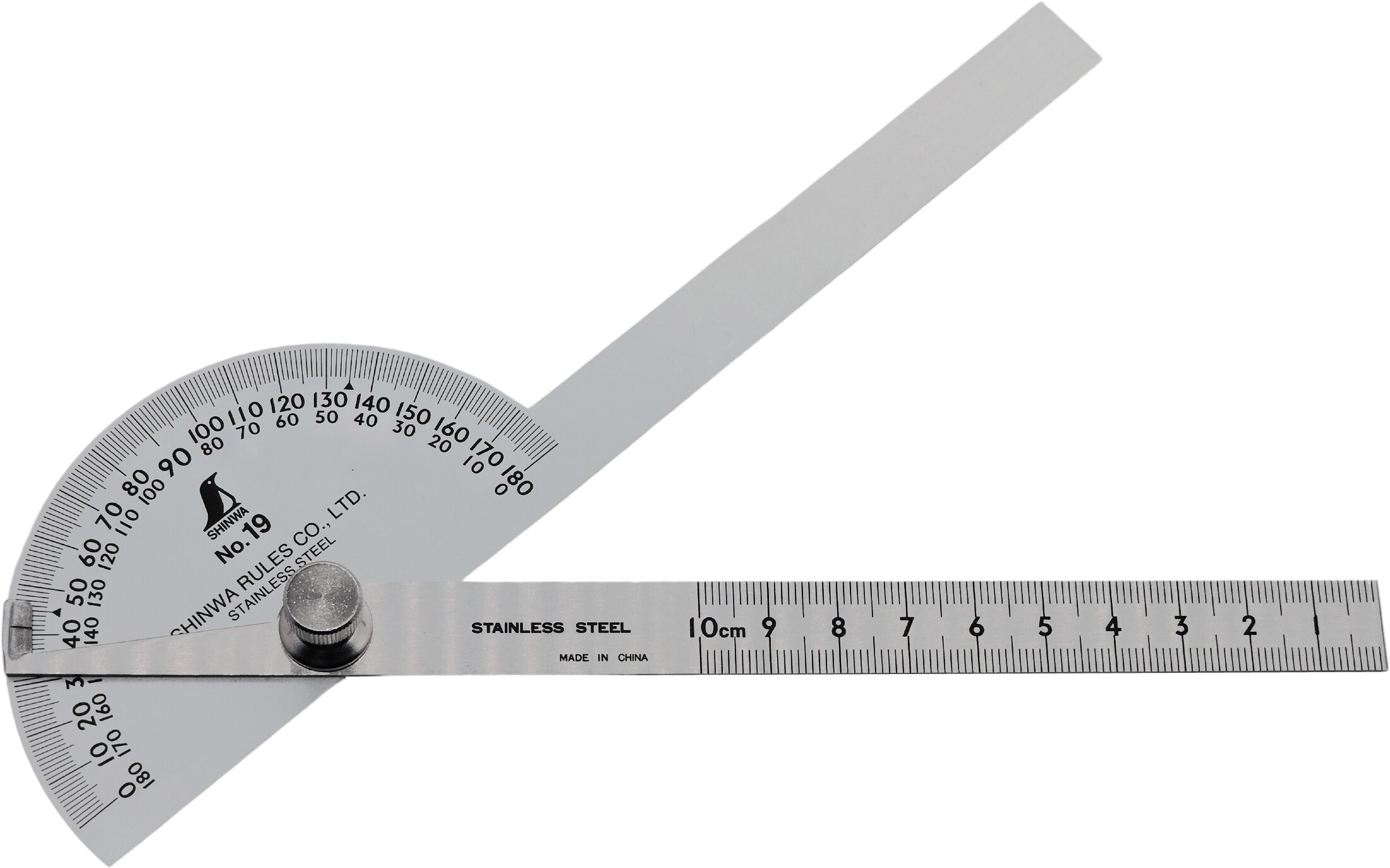 FAMEX 12554 Gradmesser No.19, Winkelmesser 90°, 10cm - Shinwa 62490