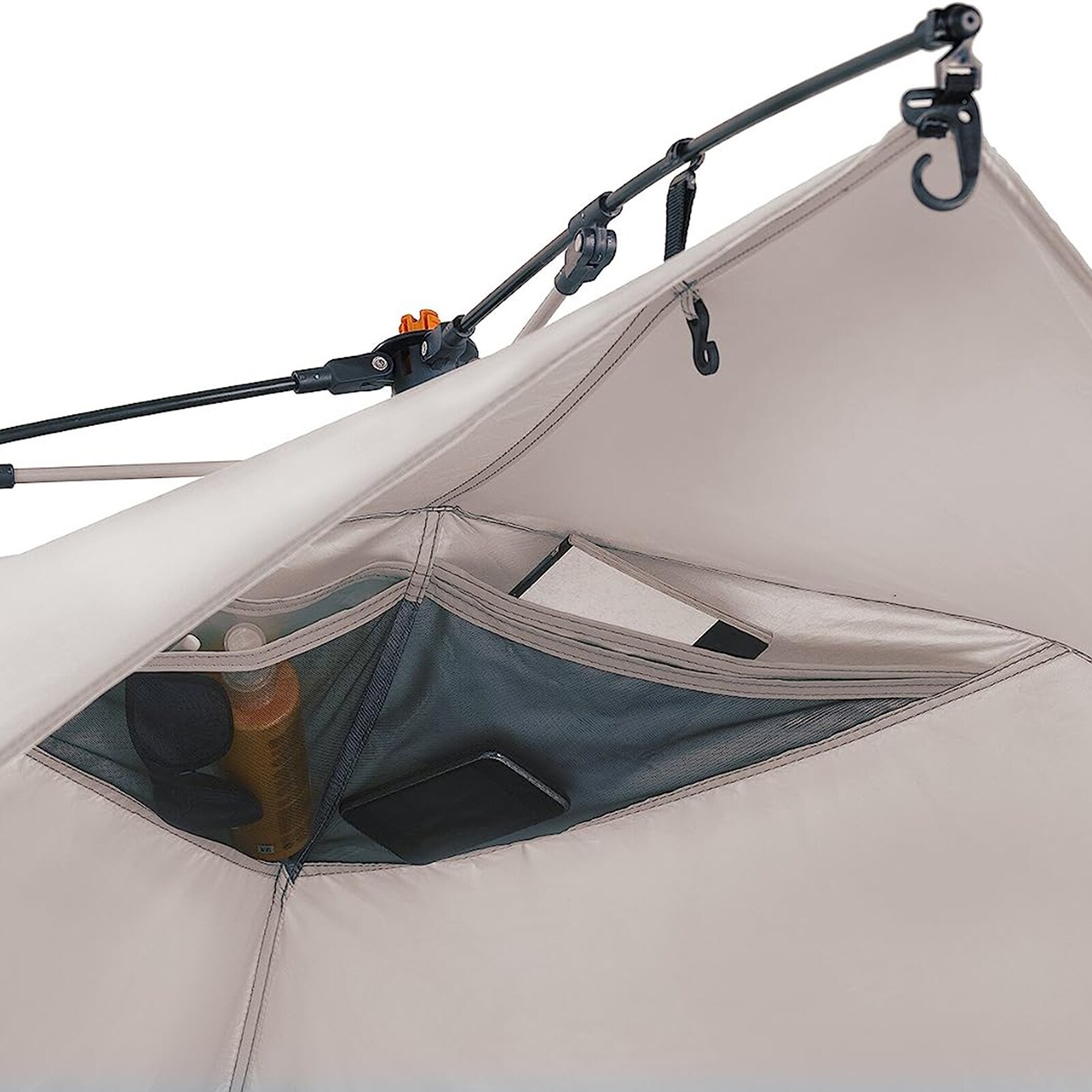 TERRA NATION Strandmuschel Hare Kohu rPET Automatik Sekunden Strand Zelt UPF50+ Farbe: sand