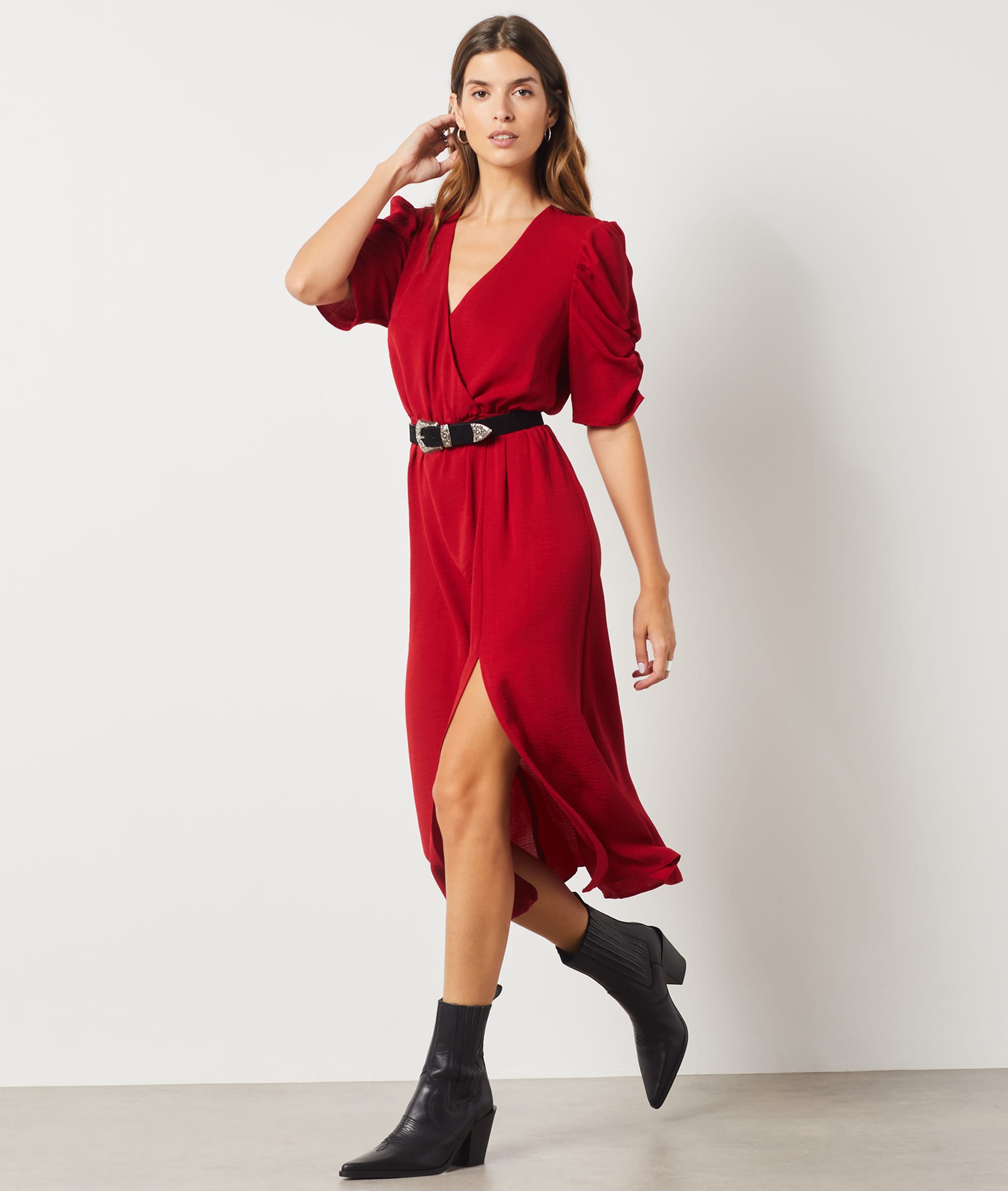 Robe longue fendue
