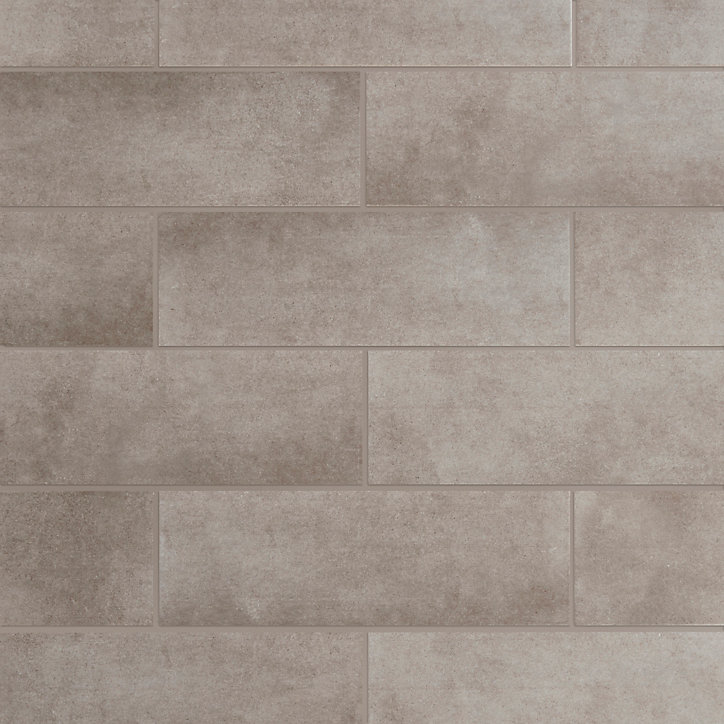 Carrelage mural gris 20x60cm Konkrete GoodHome