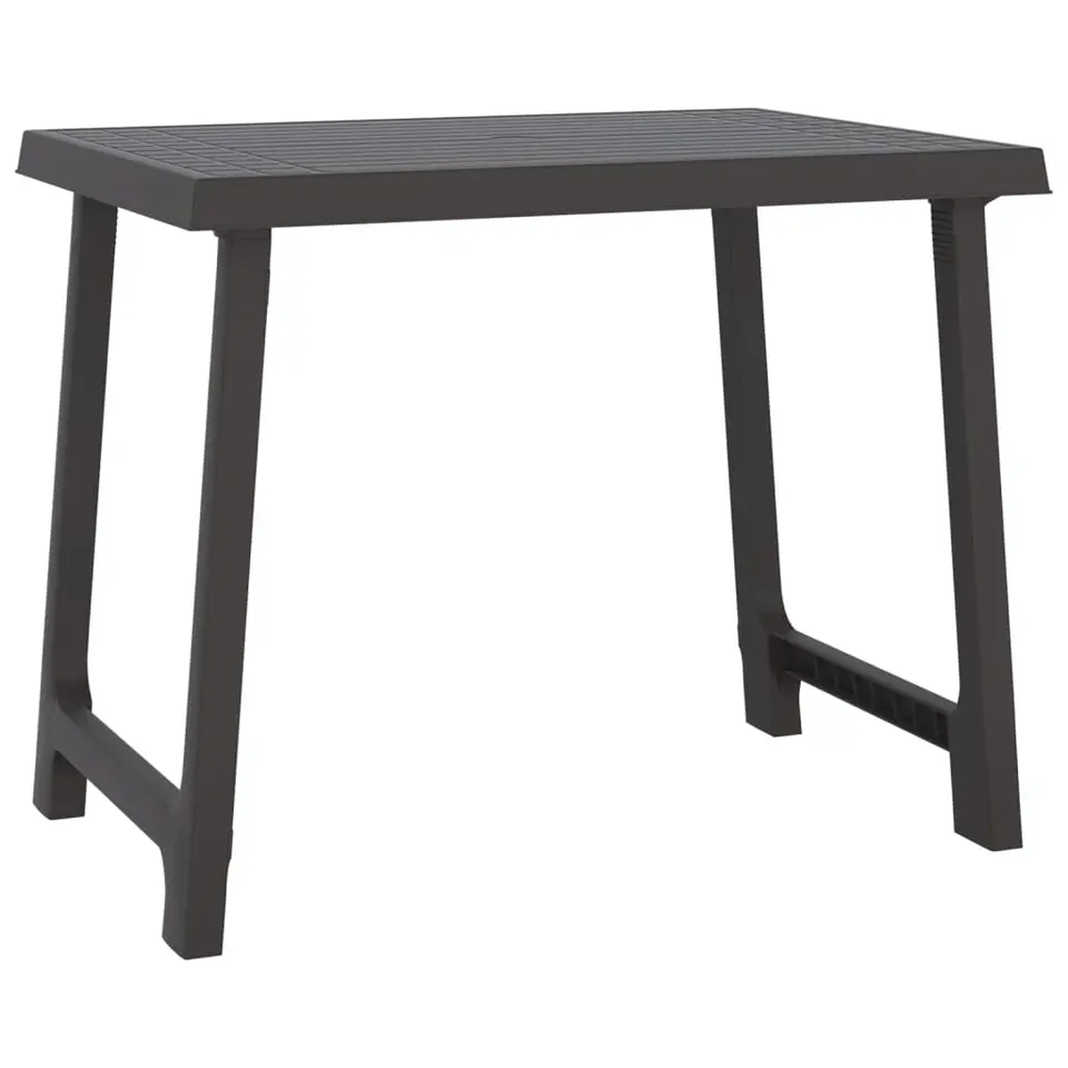 vidaXL - Campingtafel - Antracietkleurig - Polypropyleen - 79x56x64 cm