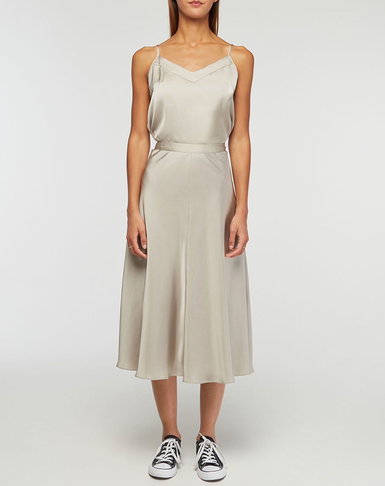 Tommy Hilfiger Jupe en Satin Bias beige