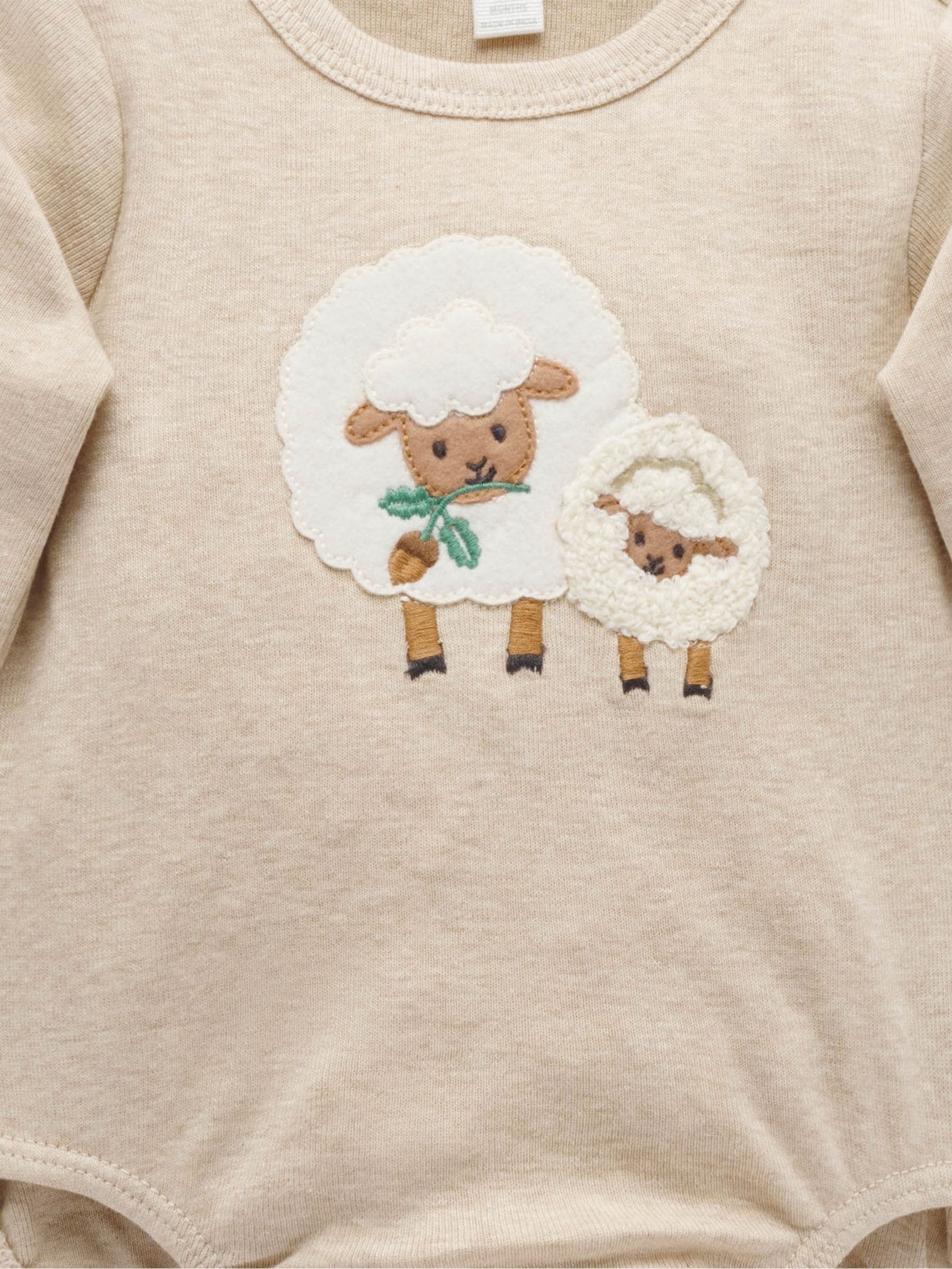 Natuurlijk - Purebaby Appliqué Bodysuit