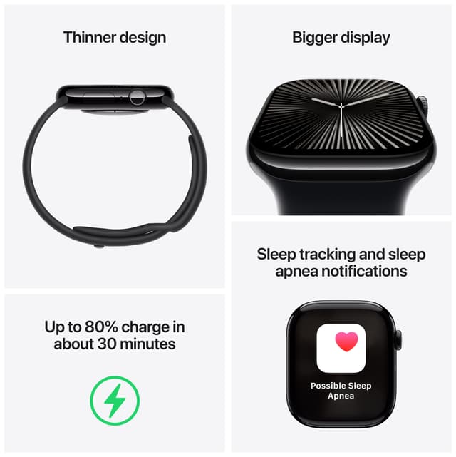 Apple Watch S10 42mm GPS+Cel (Silver Alu/Plum sportsrem)