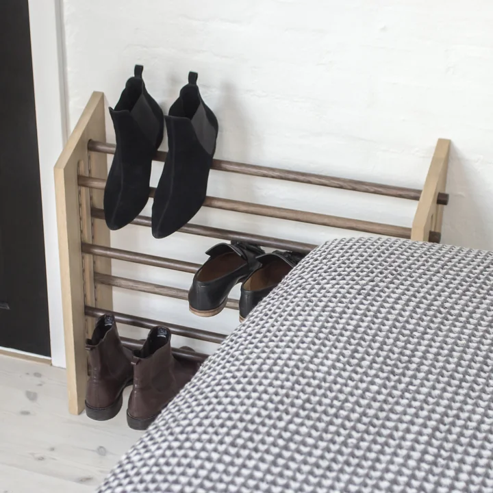 We Do Wood - Roon & Rahn Moodstand Schuhregal, 78 cm, Eiche geölt / geräuchert