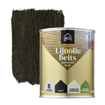 Lacq Lijnolie beits transparant zwart 750 ml