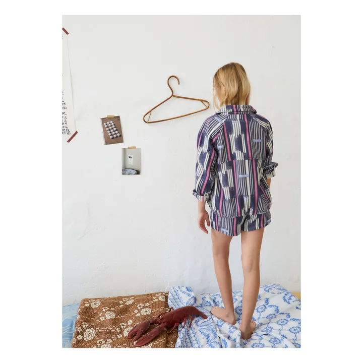 the new society Short Echo Coton Bio | Bleu marine