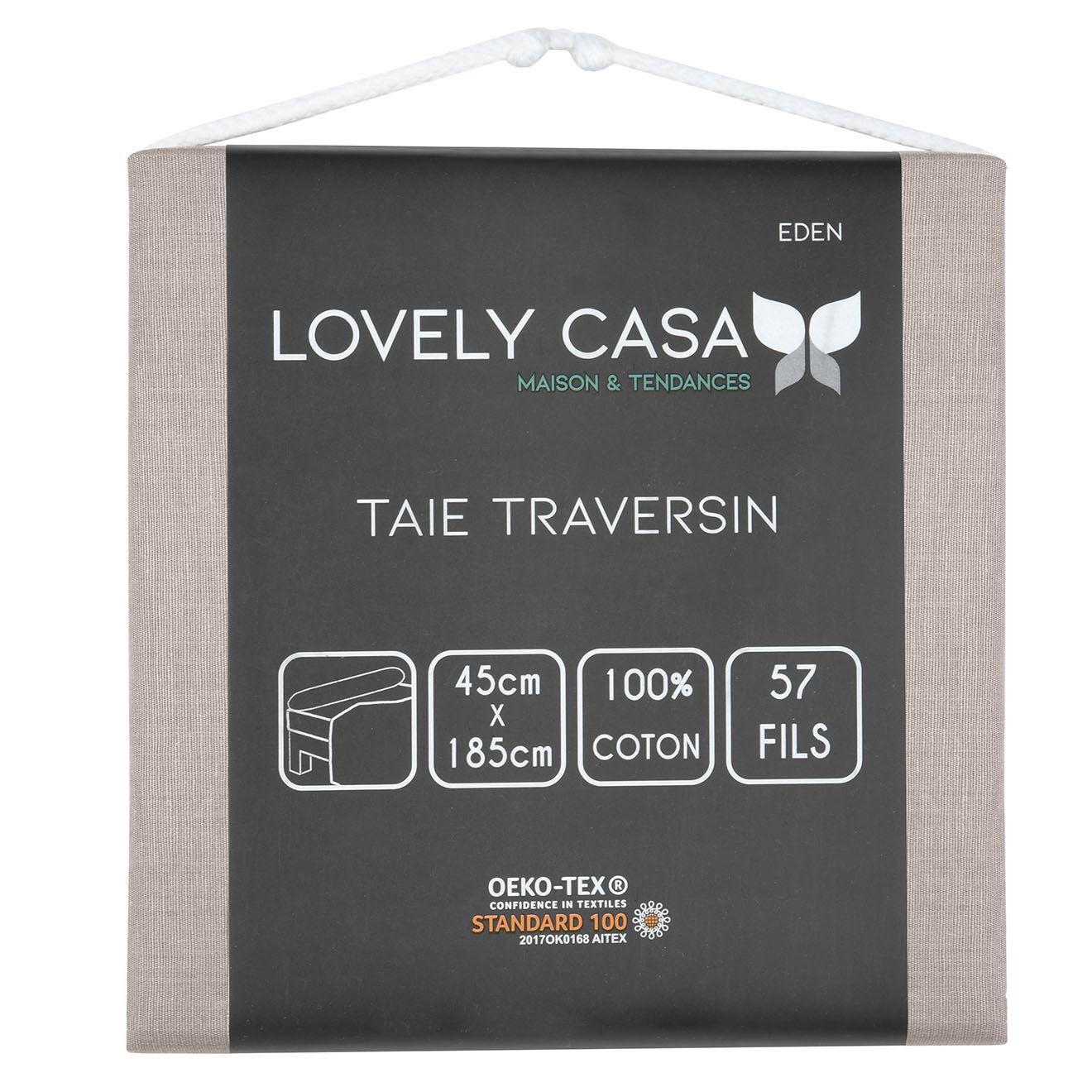Stof Taie de traversin Eden lin - 45x185 cm