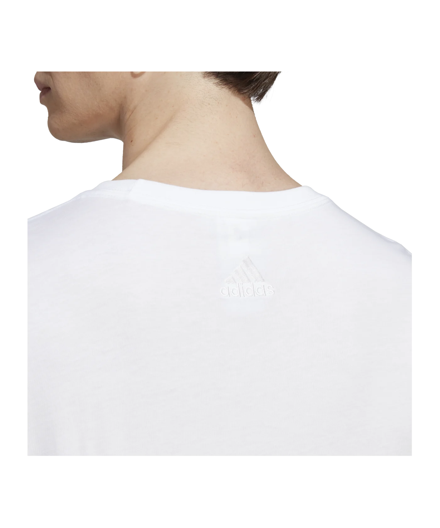 adidas Essentials Embroidered Logo T-Shirt Weiss