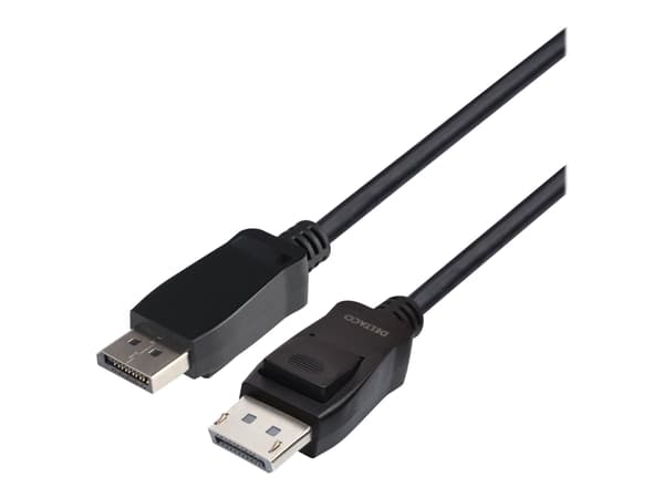 DELTACO - DisplayPort kabel - DisplayPort (han) til DisplayPort (han) - DisplayPort 1.4 - 2 m - halogenfri - sort