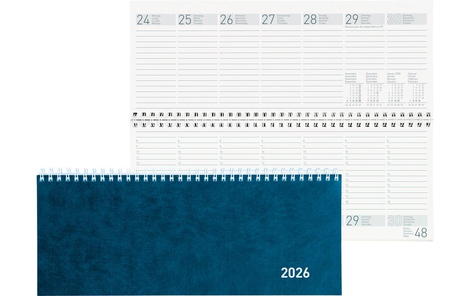 Pultkalender Seplana Blau, 29.8 x 11.7 cmPultagenda 2026