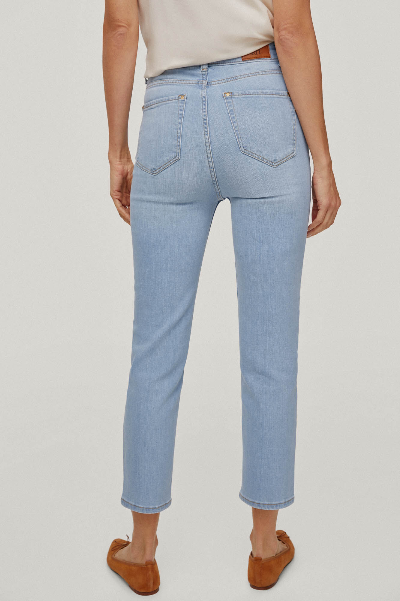 Calça jeans slim fit com 5 bolsos - Azul