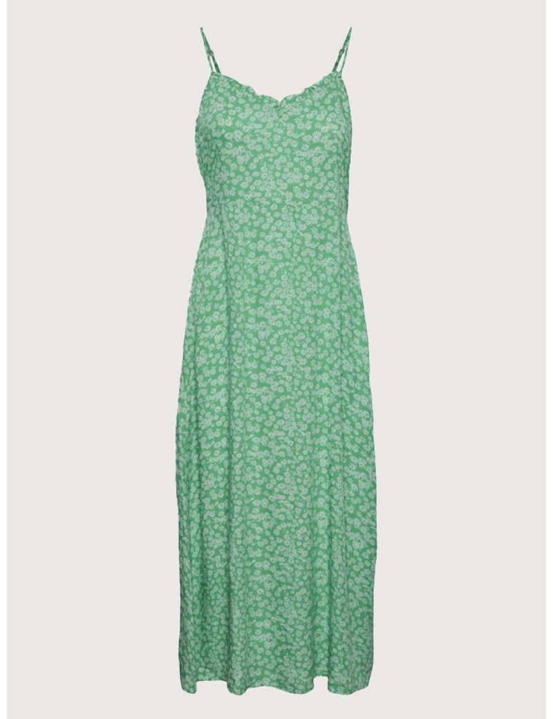 PIECES ROBE LONGUE NYA À MOTIF VERT