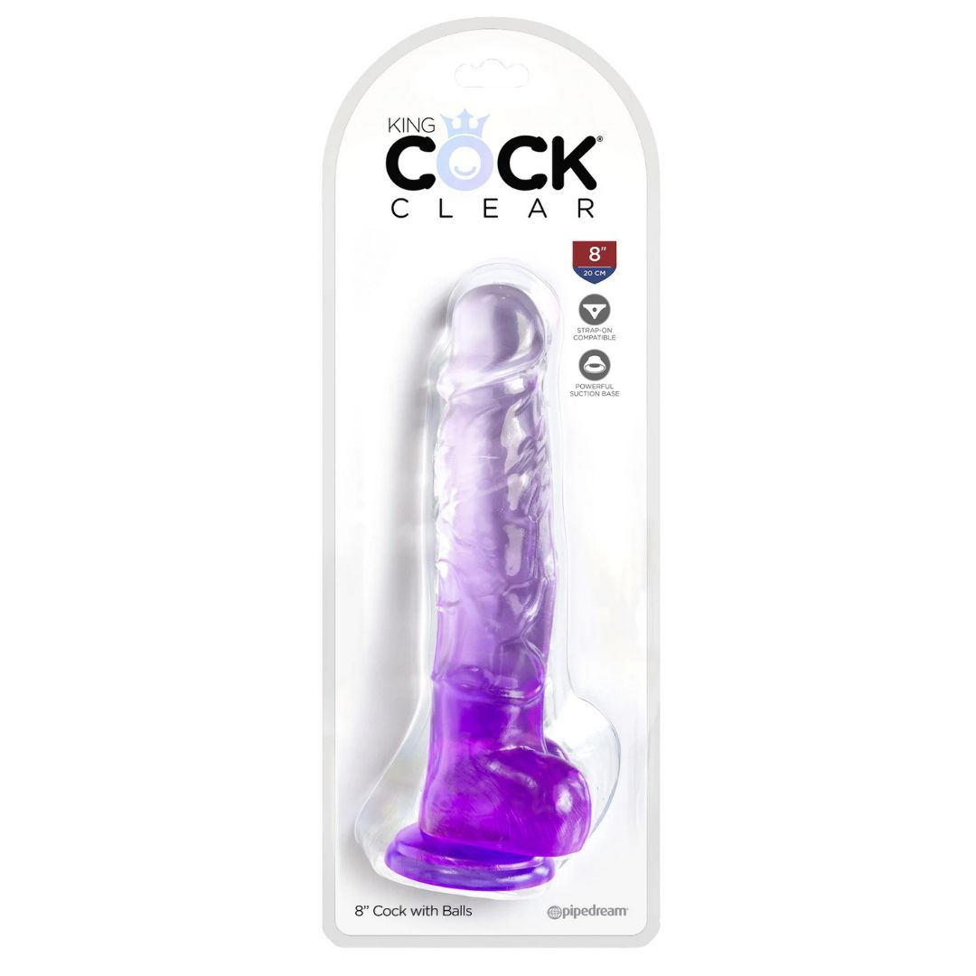 Naturdildo 8'', King Cock Clear