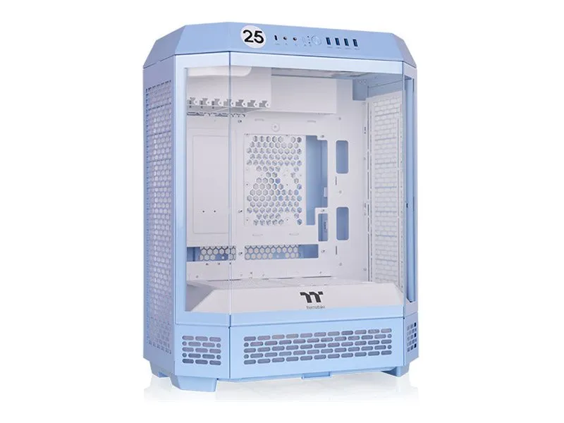Thermaltake The Tower 600 - Mid tower - ATX - sidepanel med vindue (hærdet glas) - ingen strømforsyning (PS/2) - hydrangea-blå - USB/Lyd