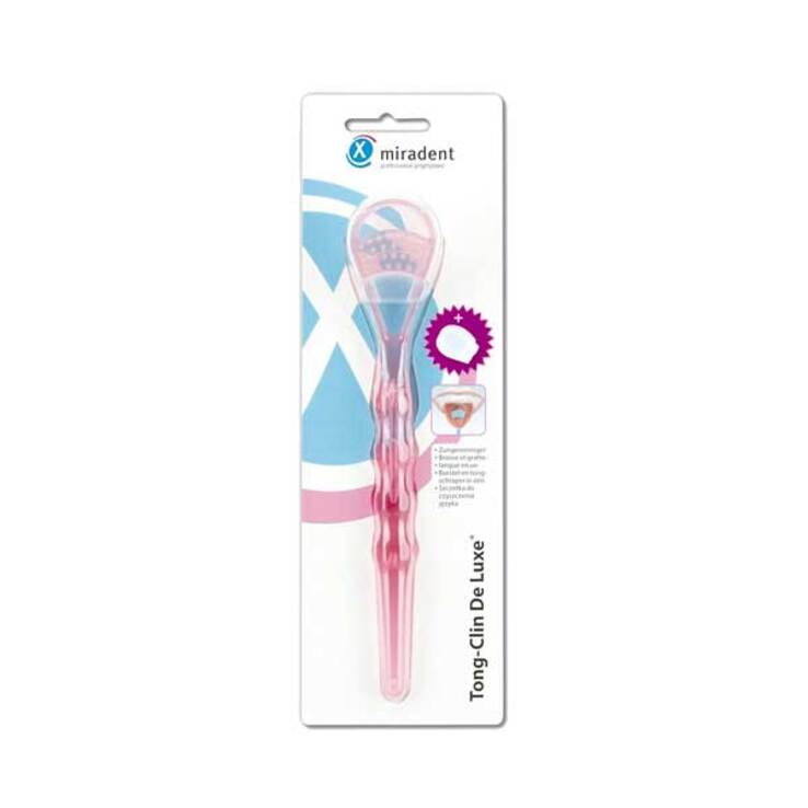 Miradent Zungenreiniger Tong-Clin de L.pink trans., 1 St