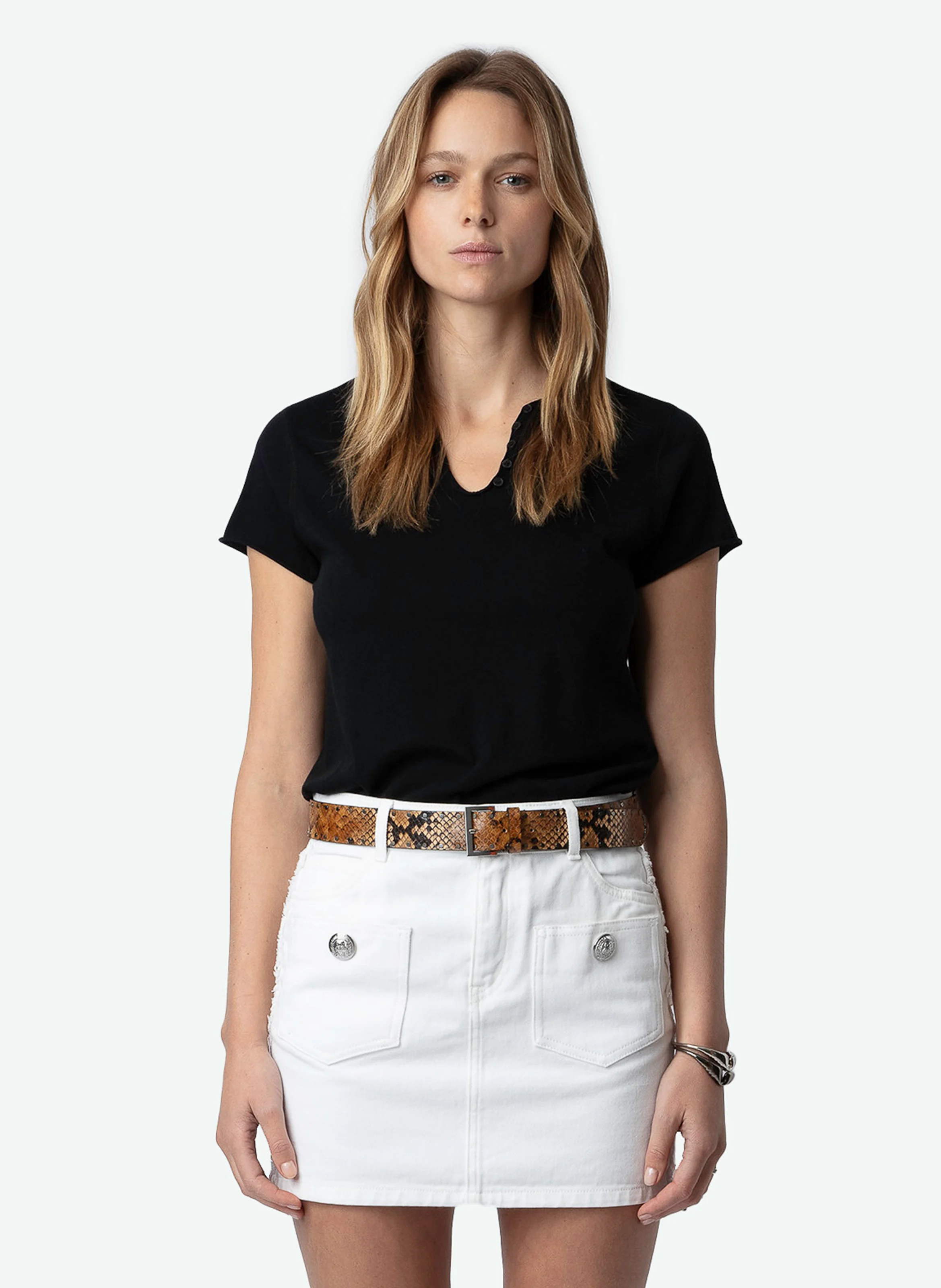 Tee-shirt tunisien en coton biologique | Noir