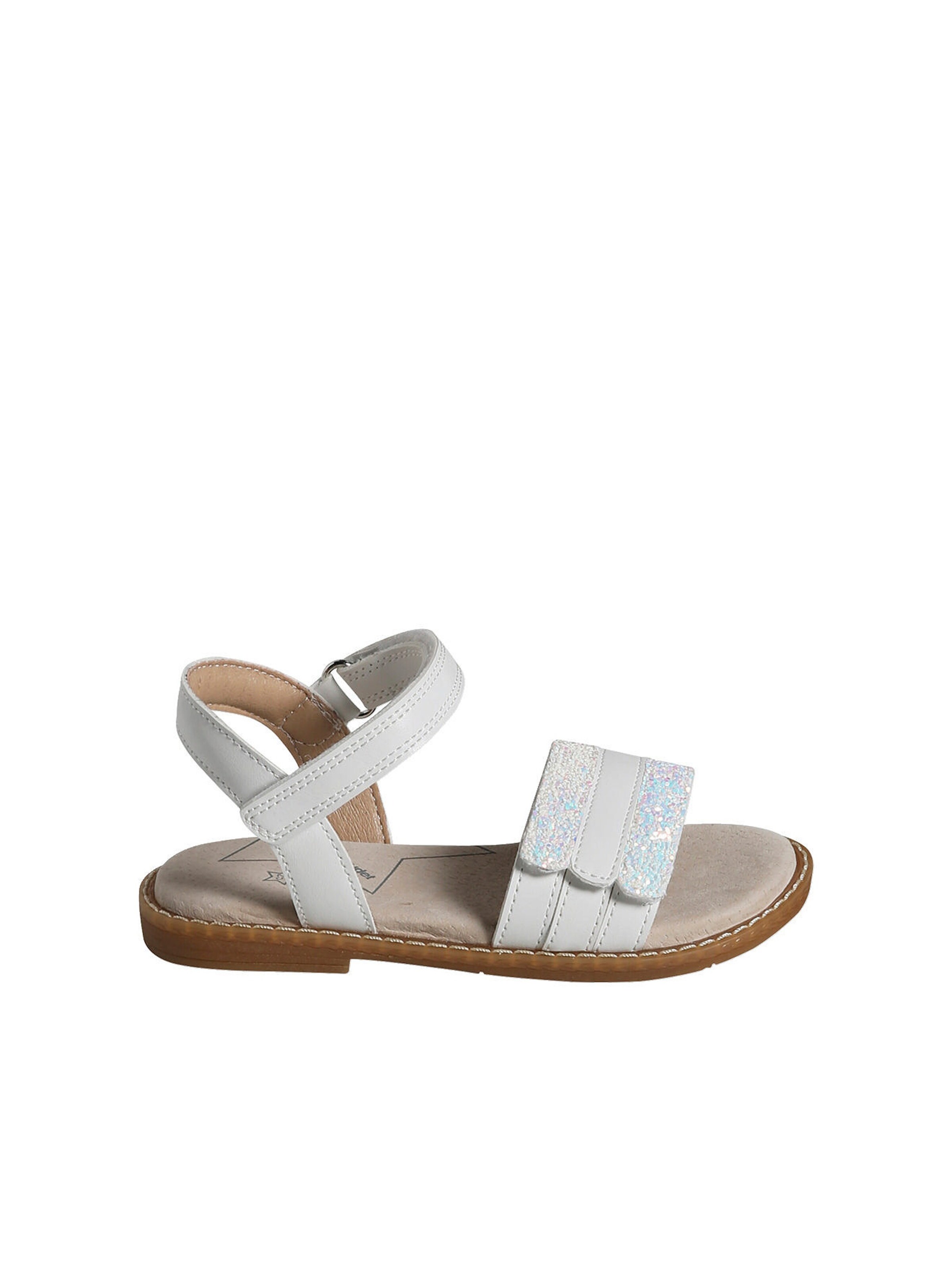 Vertbaudet Kinder Klett-Sandalen mit Anziehtrick weiß