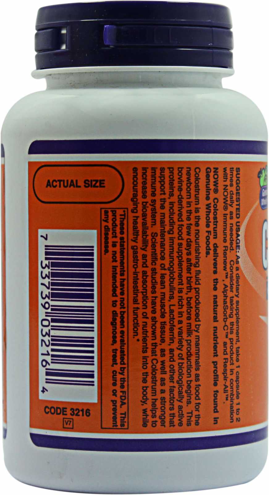 NOW Foods Calostro 500 mg 120 cápsulas