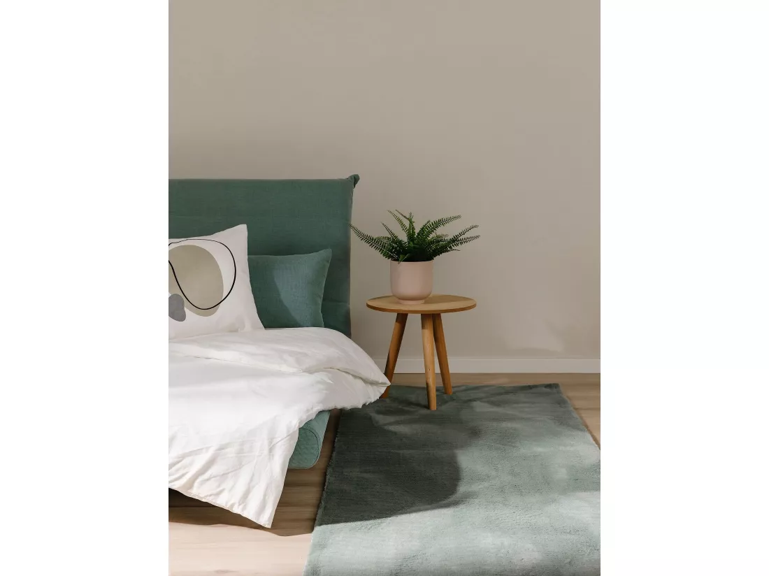 Tapis en fausse fourrure Furry Vert 70x200 cm