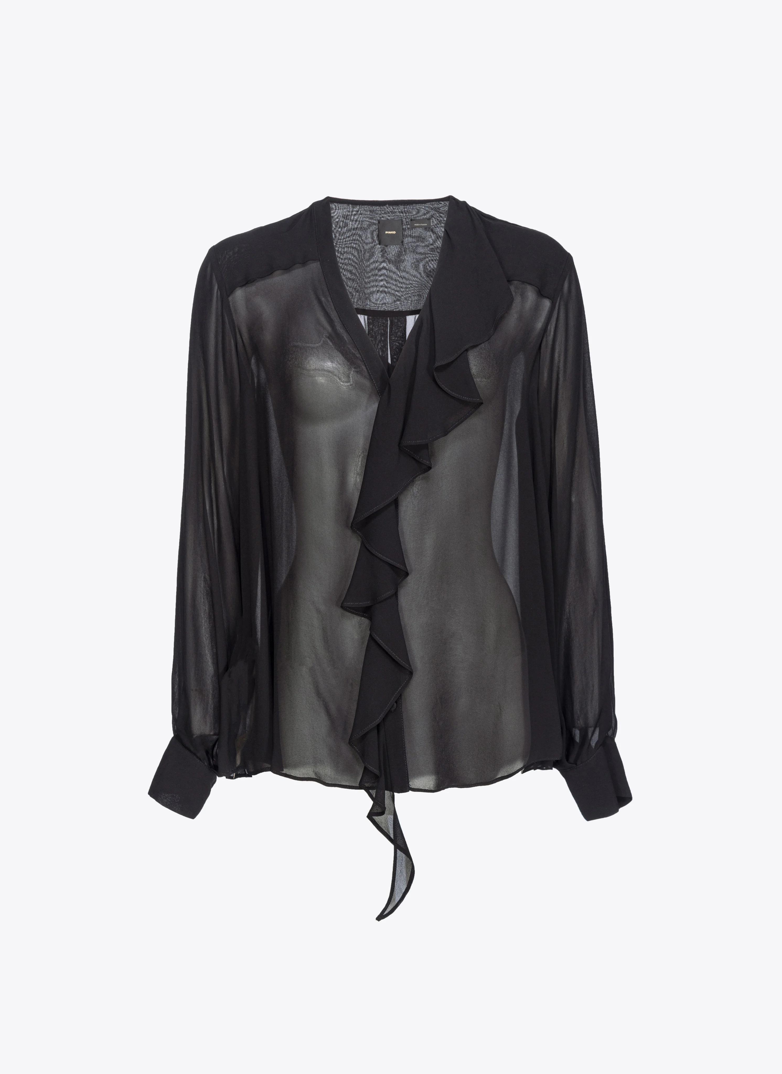 Blouse volantée | Noir