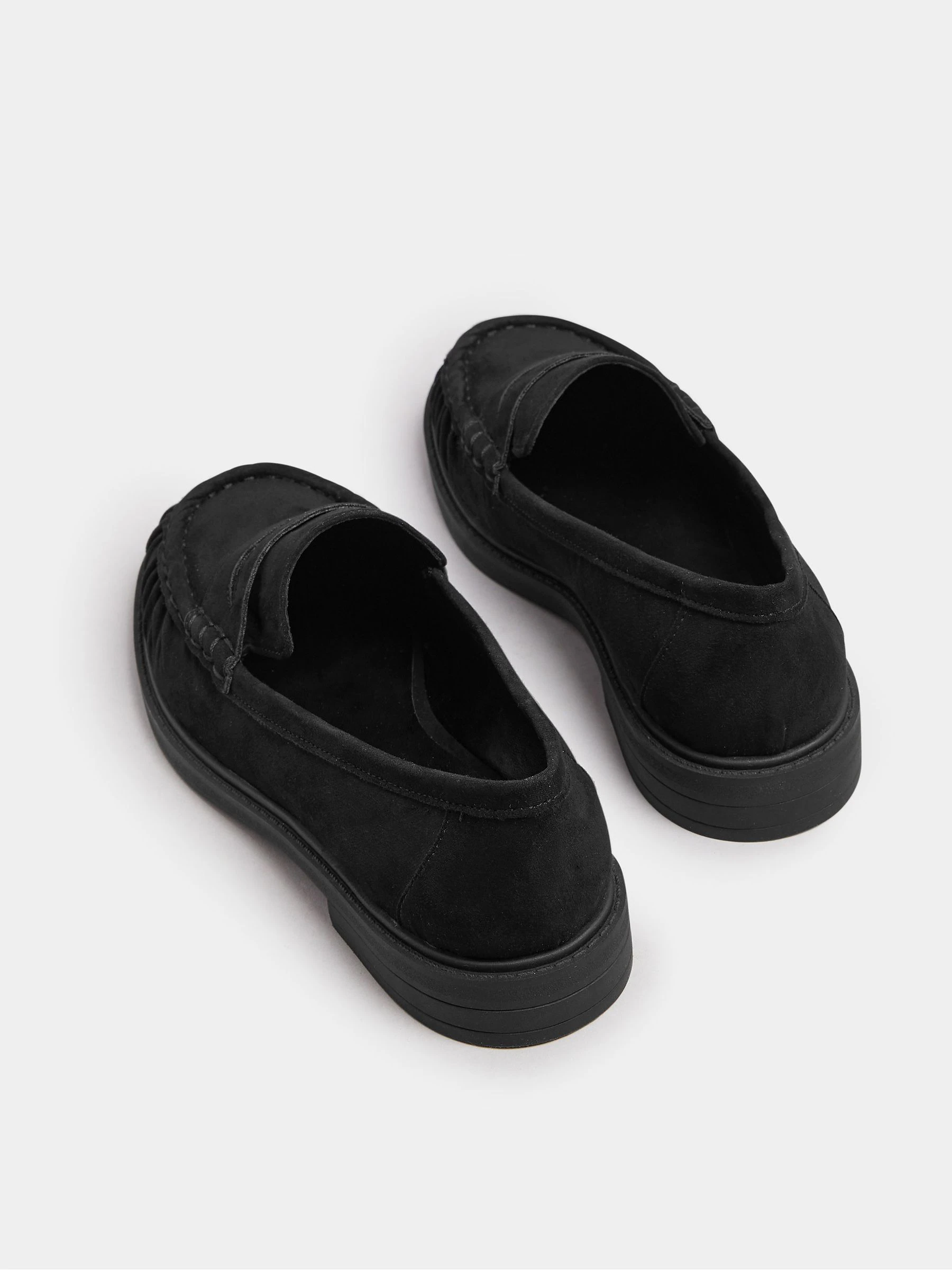 Zwart - Yours Curve Extra-Wide Fit Ruched Loafers