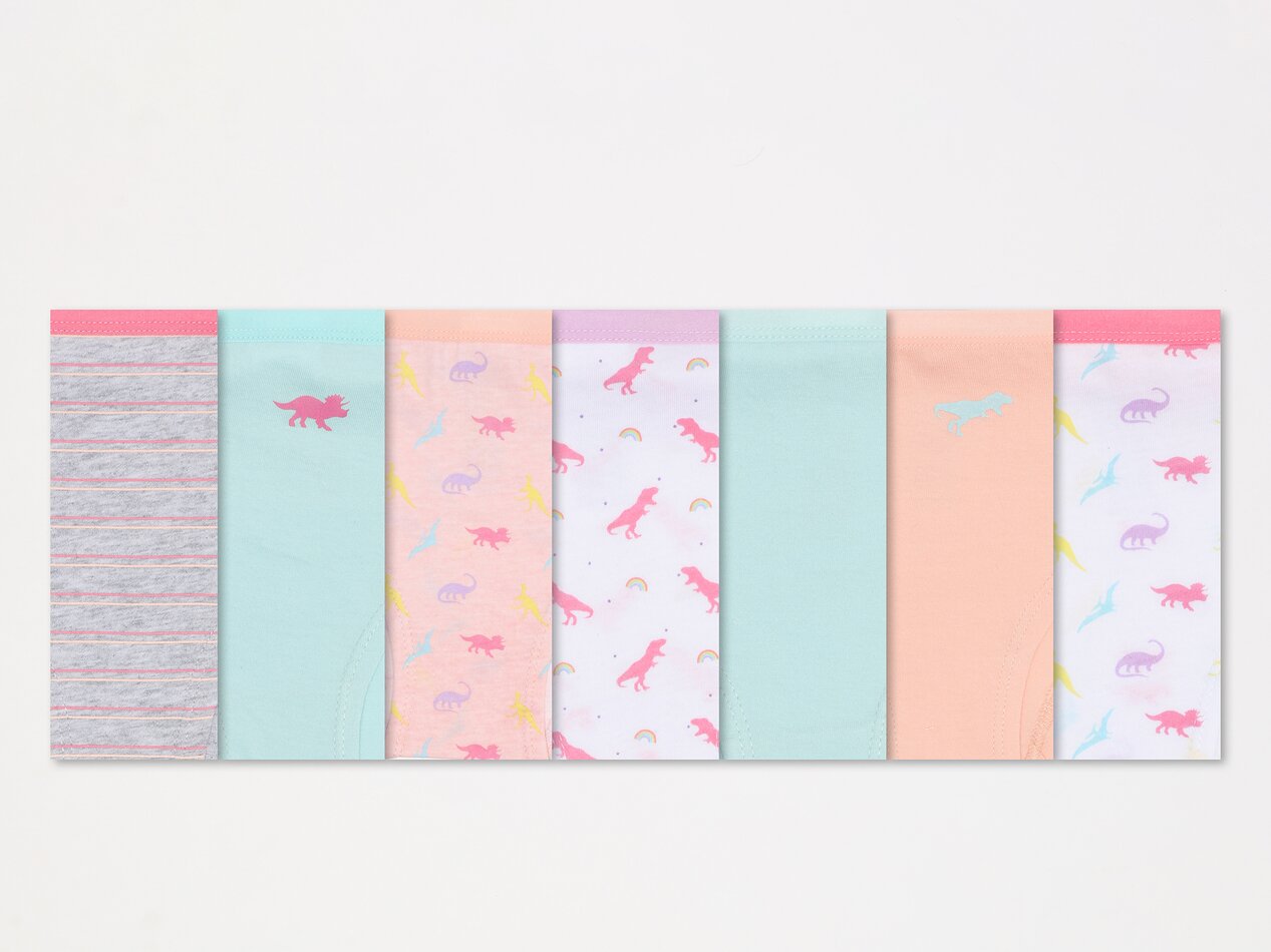 Pacote com 7 calcinhas hipster estampadas - Cores variadas