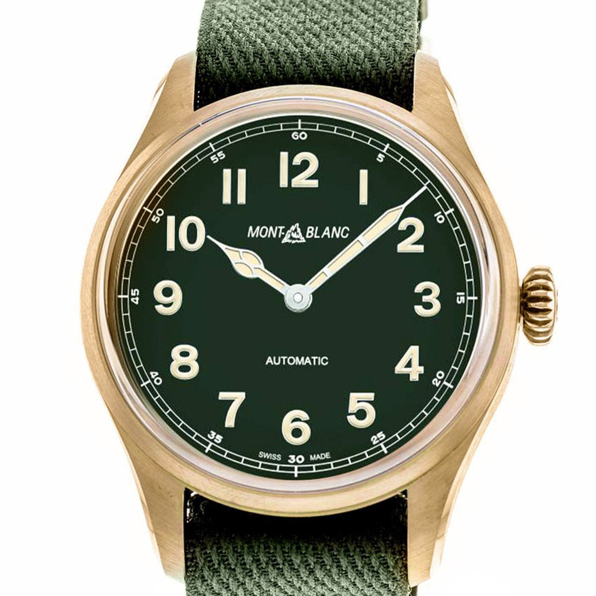 Montre d'occasion Montblanc 1858 homme automatique bronze bracelet nato