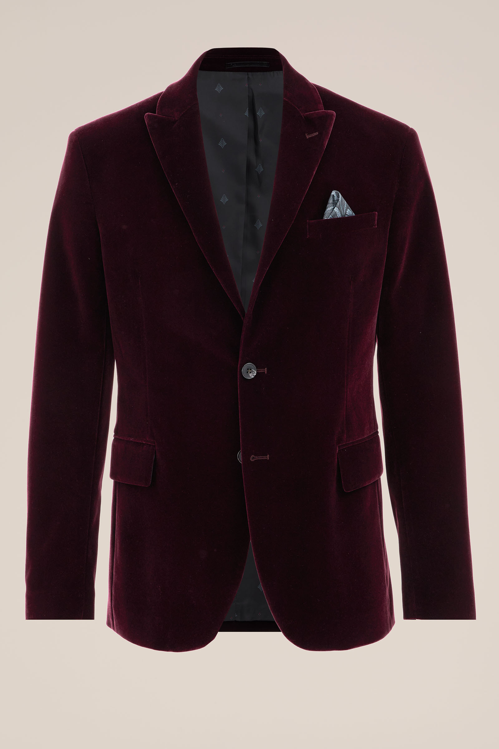 slim fit blazer van velvet WE Fashion Bordeauxrood