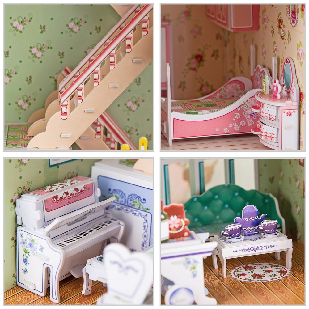 Verträumtes Puppenhaus-3D-Puzzle