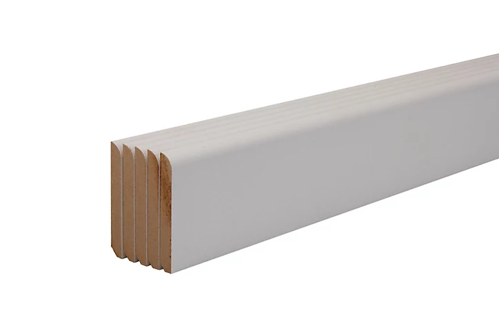 Plinthe réversible MDF prépeint 200 x 7 cm, ép.10 mm (vendu par lot de 5)