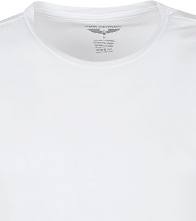 PME Legend Basic T-shirt 2-Pack O-Hals Wit PUW00220 kopen