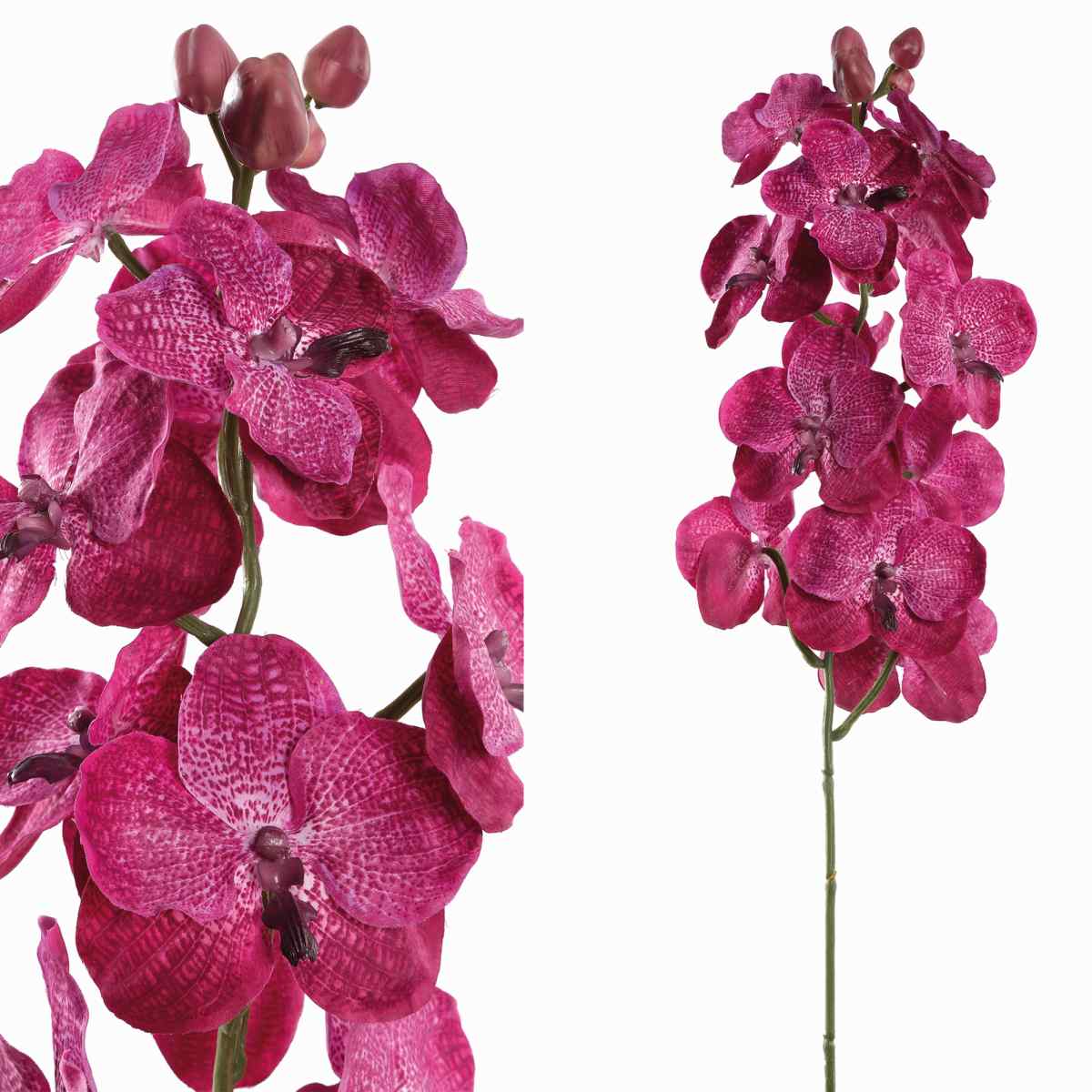 Ptmd branche artificielles orchidee - 78x17x79 cm - plastique - pourpre