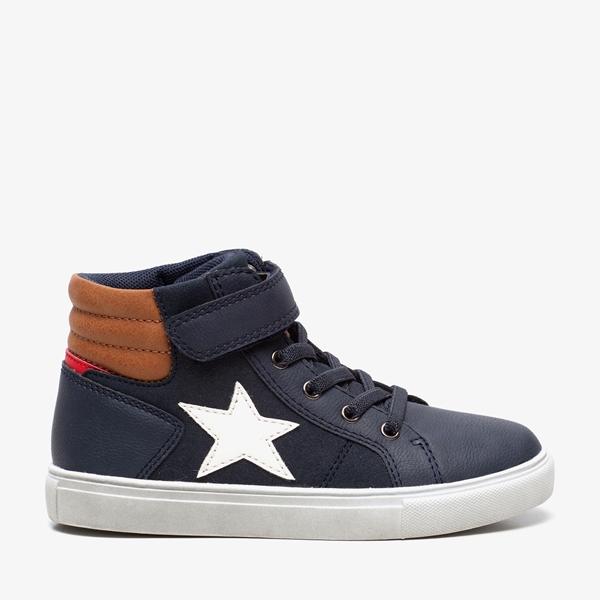 Blue Box hoge jongens sneakers donkerblauw