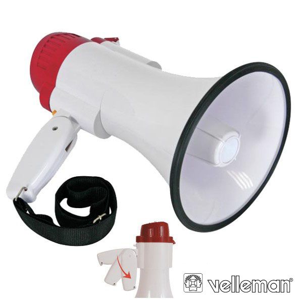 Velleman Megafone 10w C/gravação De Voz