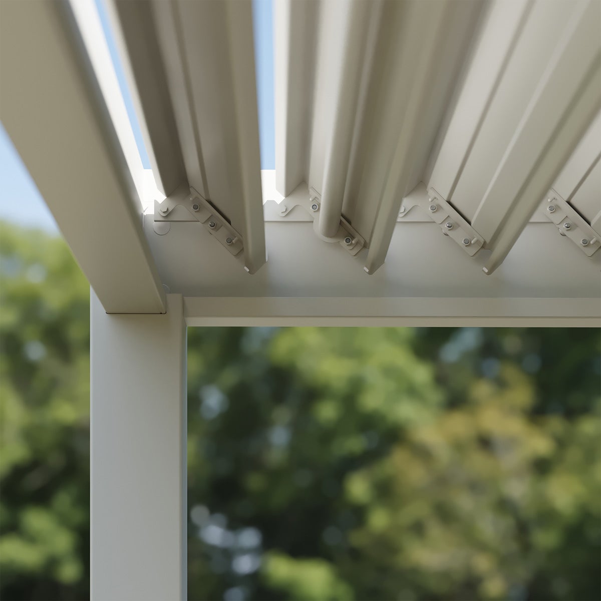 Weide Classic Aluminium-Staal Paviljoen 3 x 3 M Witte Pergola Vrijstaand met Paaldikte 11,6 cm x 11,6 cm