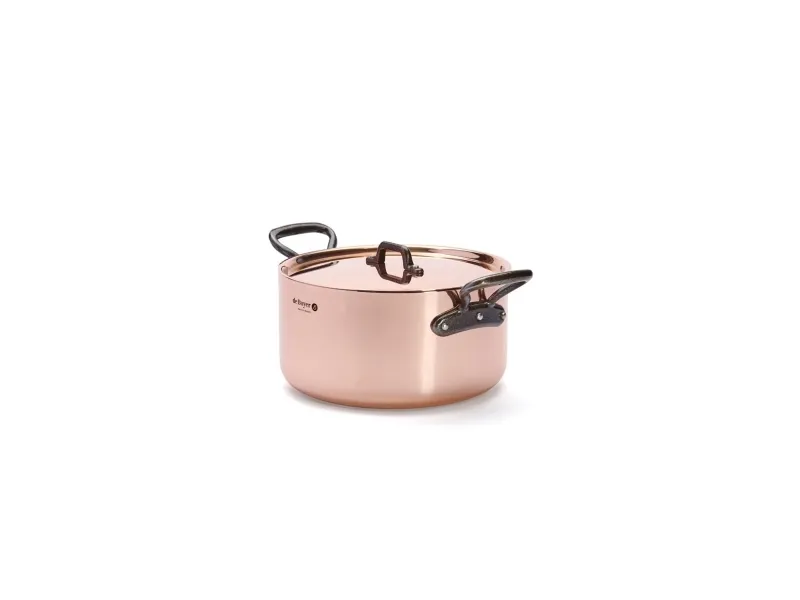 de Buyer 6466.24, 5,4 L, Rund, Kobberfarve, Kobber, Rustfrit stål, Støbejern