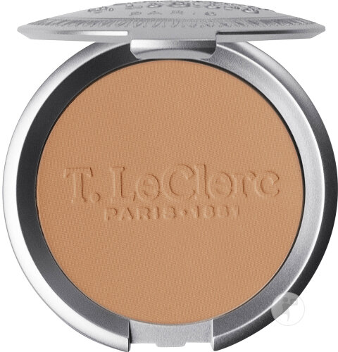 T.LeClerc Poudre Compacte De Riz Dermophile Matifiante Longue Tenue Fini Naturel 11 Cannelle 9g
