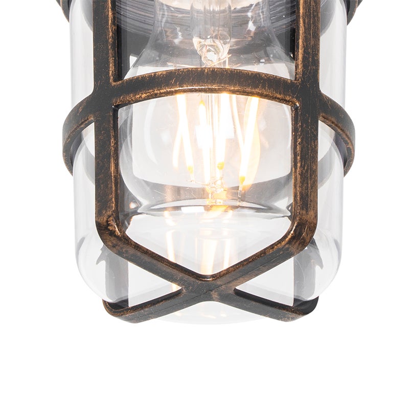 Vintage buitenwandlamp, zwart, IP54 - Kiki