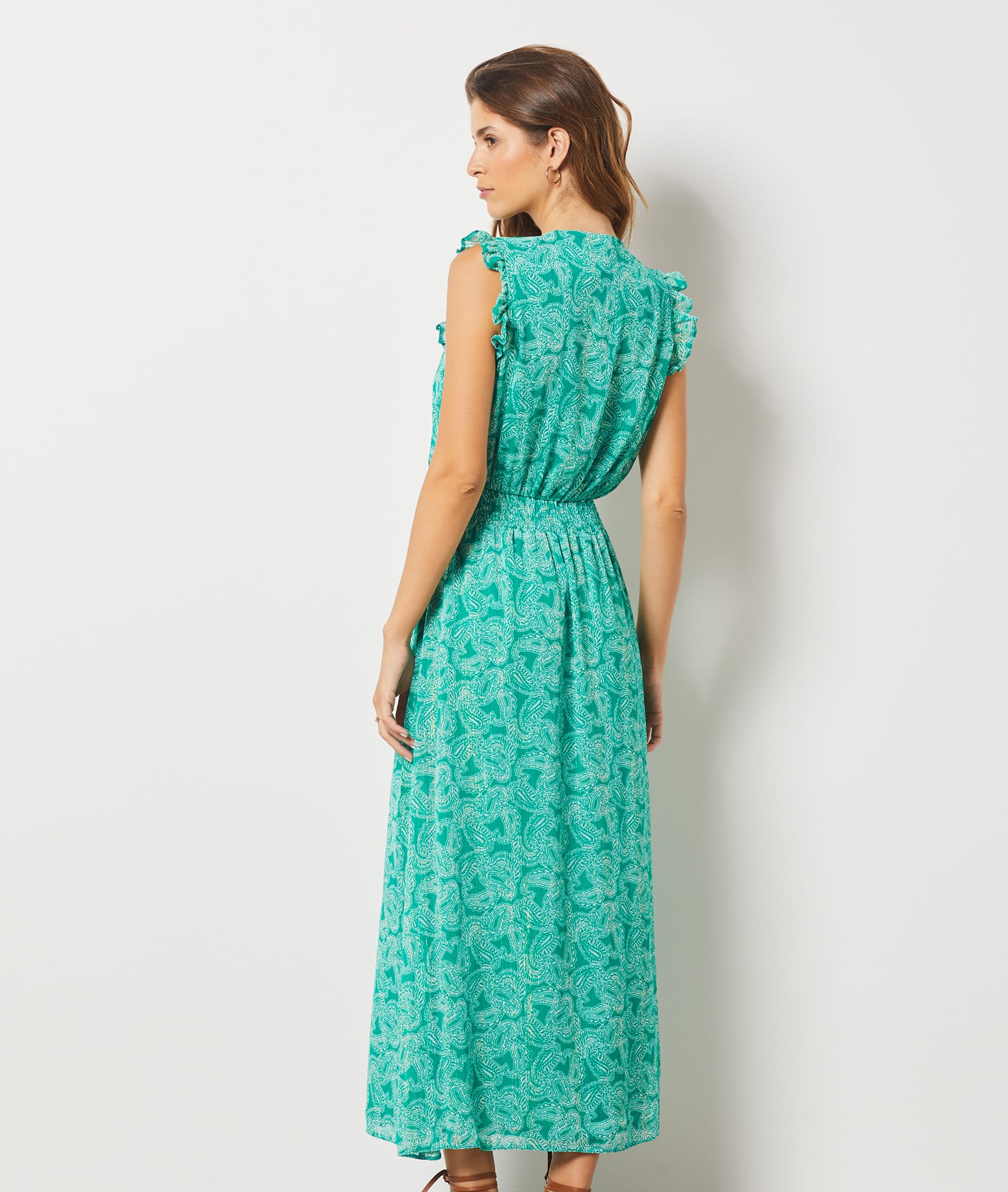 Robe longue imprimée