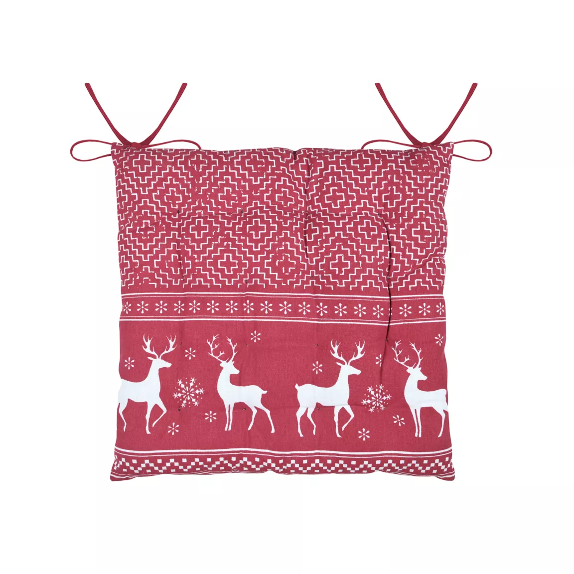 Coussin de chaise carré coton (40 x 40 cm) Arbin Rouge