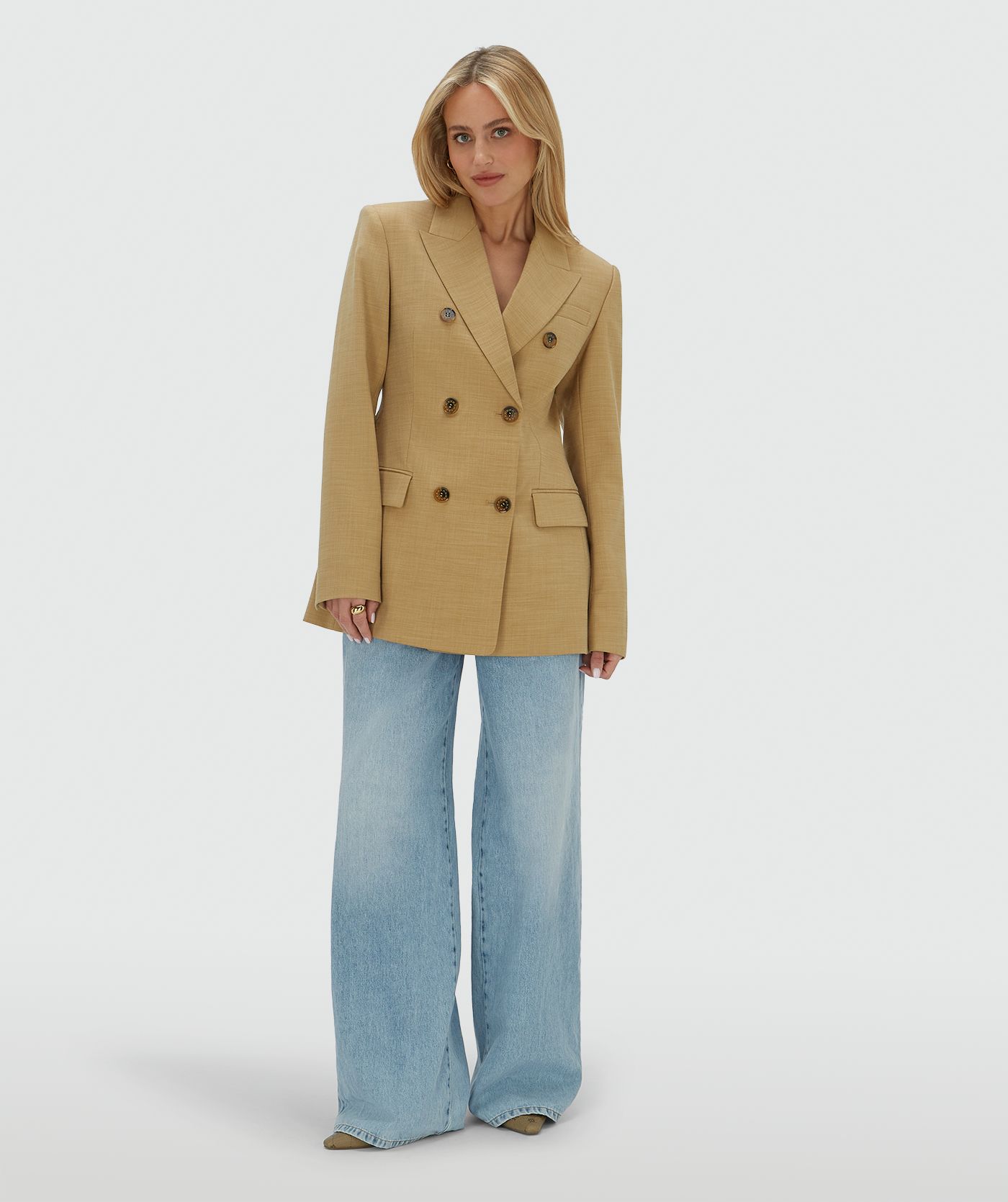 JV-SANNE fitted blazer - light camel