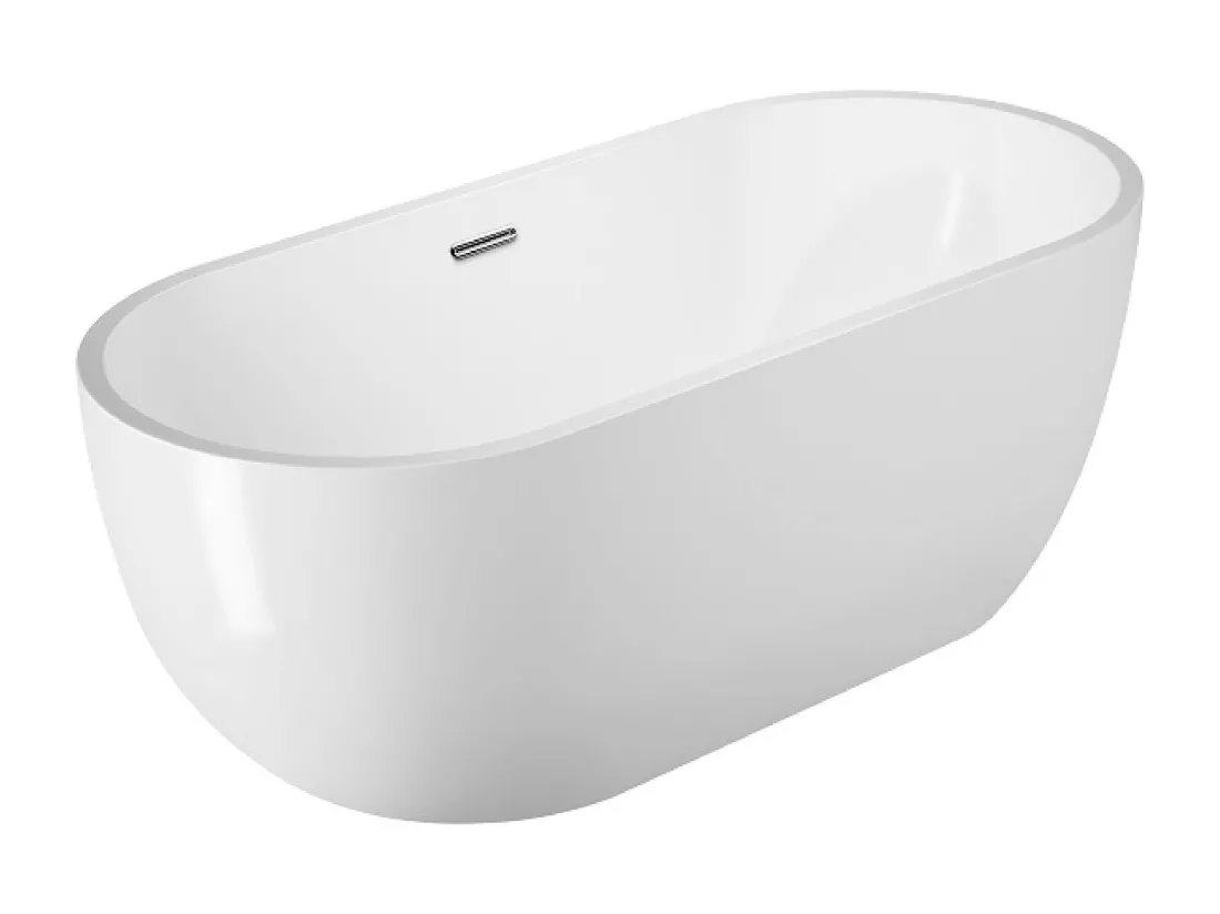 Baignoire îlot design ovale BOSTON blanche 156 cm