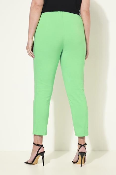 Bengalin-Hose, elastischer Slim Fit, Metallic-Druck