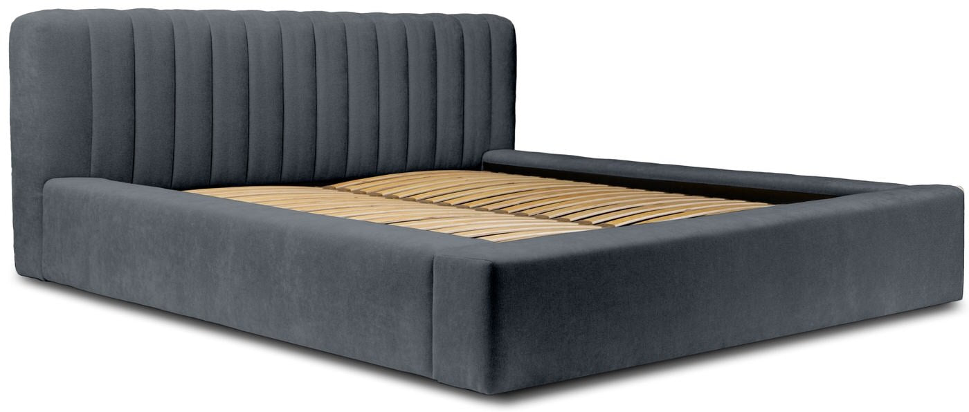 Trae Mobler Como 160 x 200 cm Gestoffeerd Bed Donkerblauw