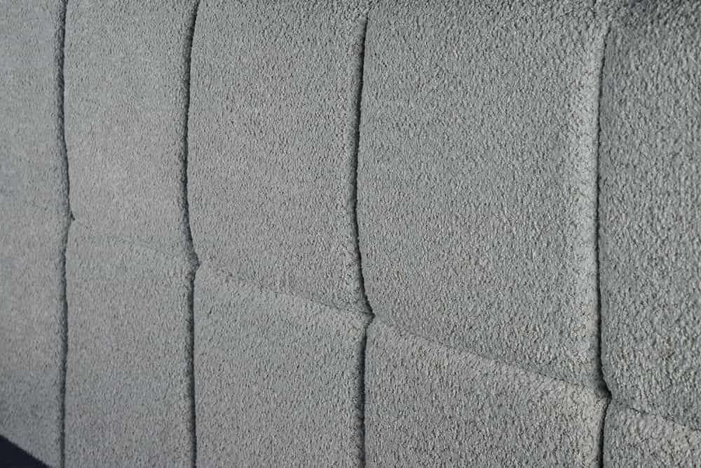 Modernes Boxbett PRESTIGE 180x200cm grau Bouclé mit Stauraum und Lattenrost