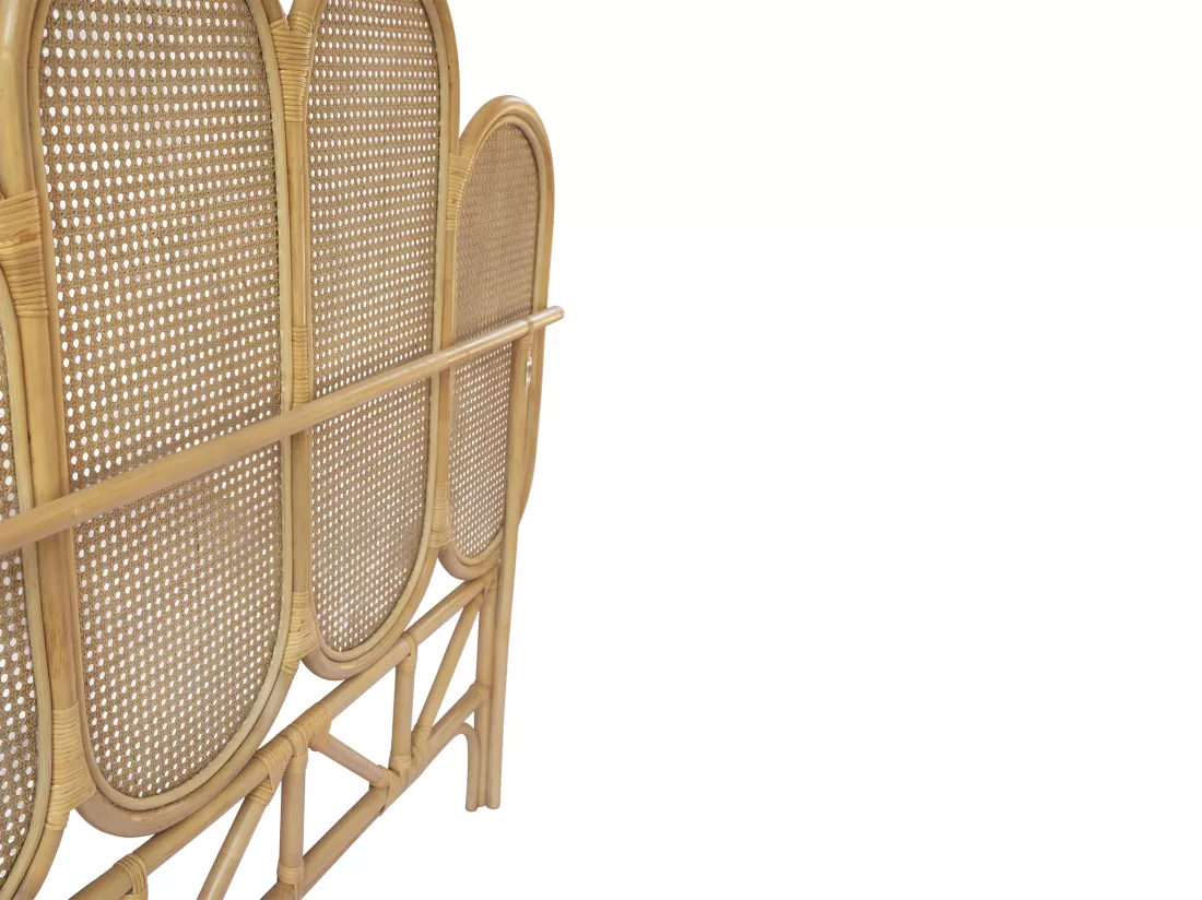 Tête de lit 140 cm - Cannage de rotin - Naturel - NILOMI