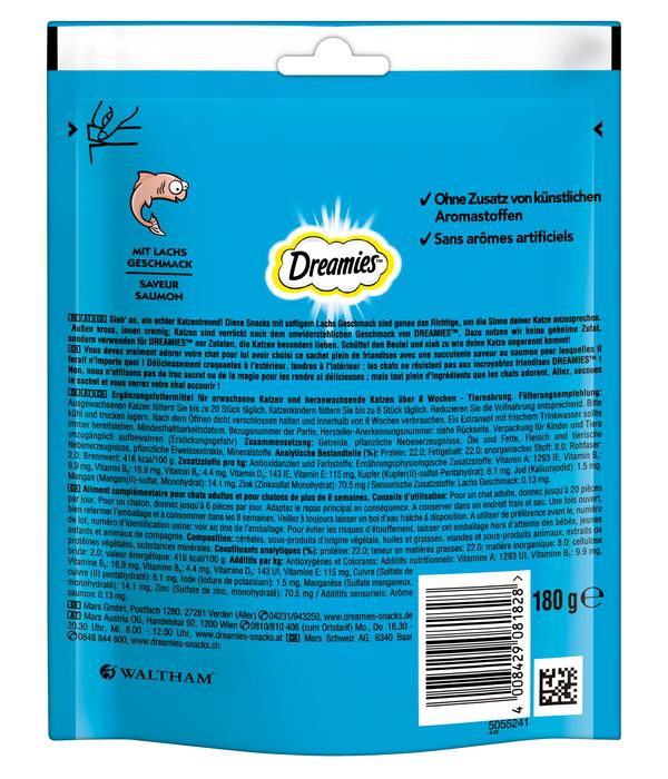 Dreamies™ Katzensnack mit Lachs Geschmack,