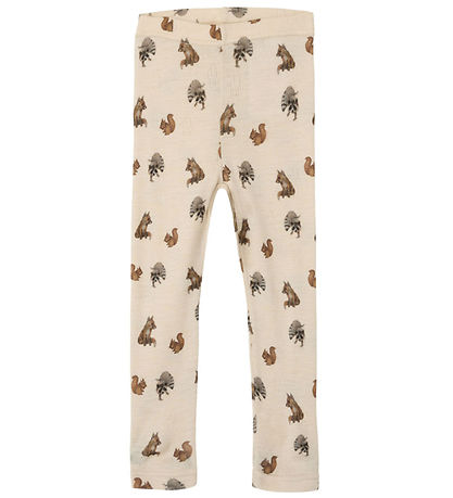 Lil' Atelier Leggings - Uld/Modal - NbnNimo - Sandshell
