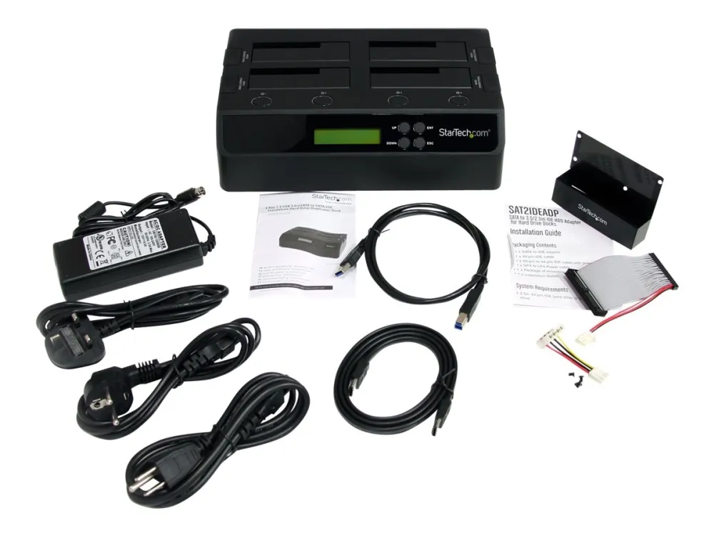 StarTech.com 4 Bay USB 3.0/ eSATA Hard Drive Duplicator Dockingstation til 2,5